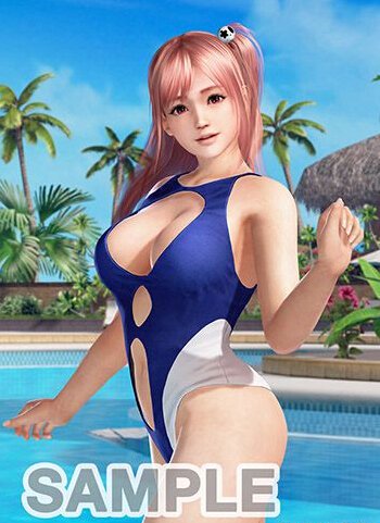 死或生:沙滩排球3店铺特典美图 床上引诱摆拍