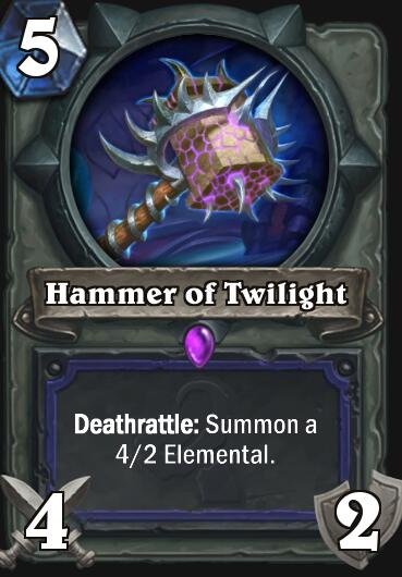 炉石新卡公布：德鲁伊新老鹿 萨满史诗武器