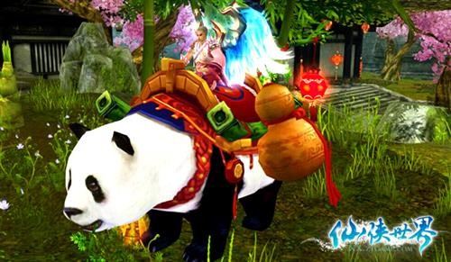 温顺熊猫陪伴《仙侠世界》最憨萌坐骑