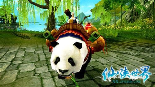 温顺熊猫陪伴《仙侠世界》最憨萌坐骑