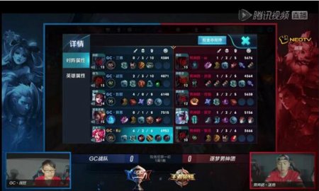 王者荣耀败者组第一场:GC险胜逐梦男神团