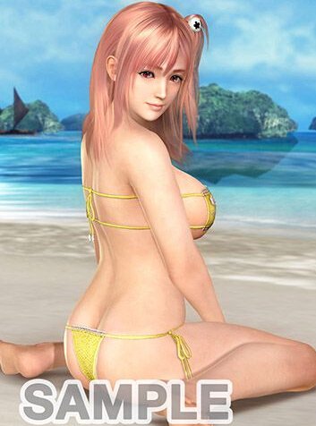 死或生:沙滩排球3店铺特典美图 床上引诱摆拍