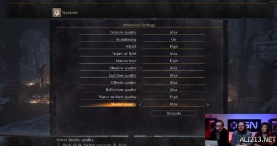 《黑暗之魂3》PC画质调节及按键设定截图曝光!